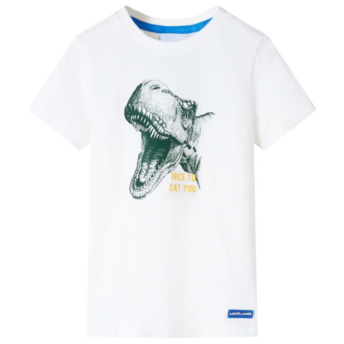 vidaXL T-shirt för barn ecru 92