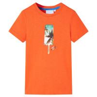 Produktbild för T-shirt för barn mörk orange 104