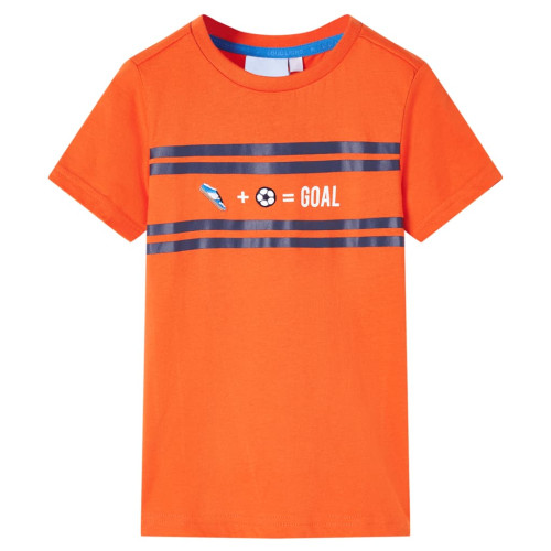 vidaXL T-shirt för barn mörk orange 92