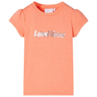 Produktbild för T-shirt med formade ärmar för barn neon orange 116