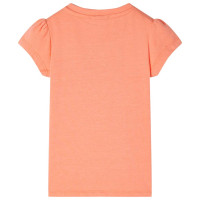 Produktbild för T-shirt med formade ärmar för barn neon orange 116