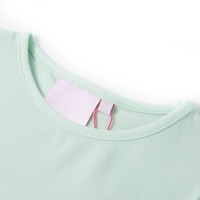 Produktbild för T-shirt med formade ärmar för barn ljus mintgrön 92