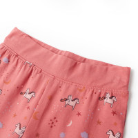 Produktbild för Pyjamas med långa ärmar för barn gammelrosa 128