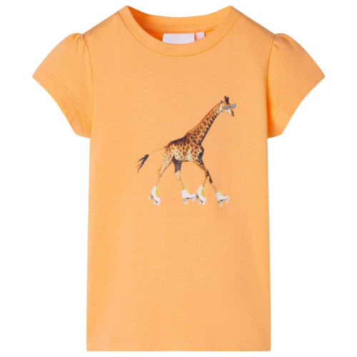 vidaXL T-shirt för barn stark orange 116