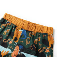 Produktbild för Pyjamas med långa ärmar för barn mörkgrön 104