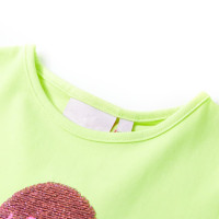 Produktbild för T-shirt för barn neongul 140
