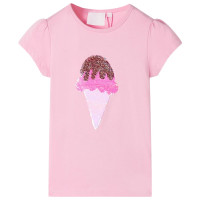 Produktbild för T-shirt för barn ljus rosa 92