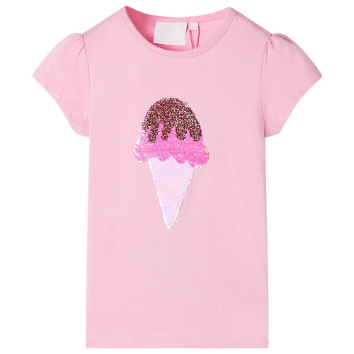 vidaXL T-shirt för barn ljus rosa 92