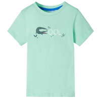 Produktbild för T-shirt med korta ärmar för barn ljusgrön 128