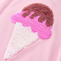 Produktbild för T-shirt för barn ljus rosa 116