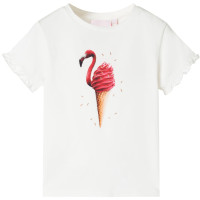 Produktbild för T-shirt för barn ecru 116