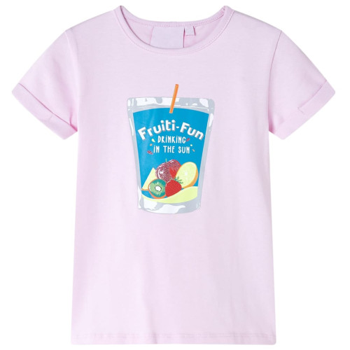 vidaXL T-shirt för barn mild rosa 92
