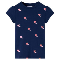 Produktbild för T-shirt för barn marinblå 128