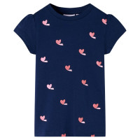 Produktbild för T-shirt för barn marinblå 104