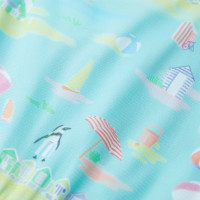 Produktbild för Barnklänning ljus havsblå 92