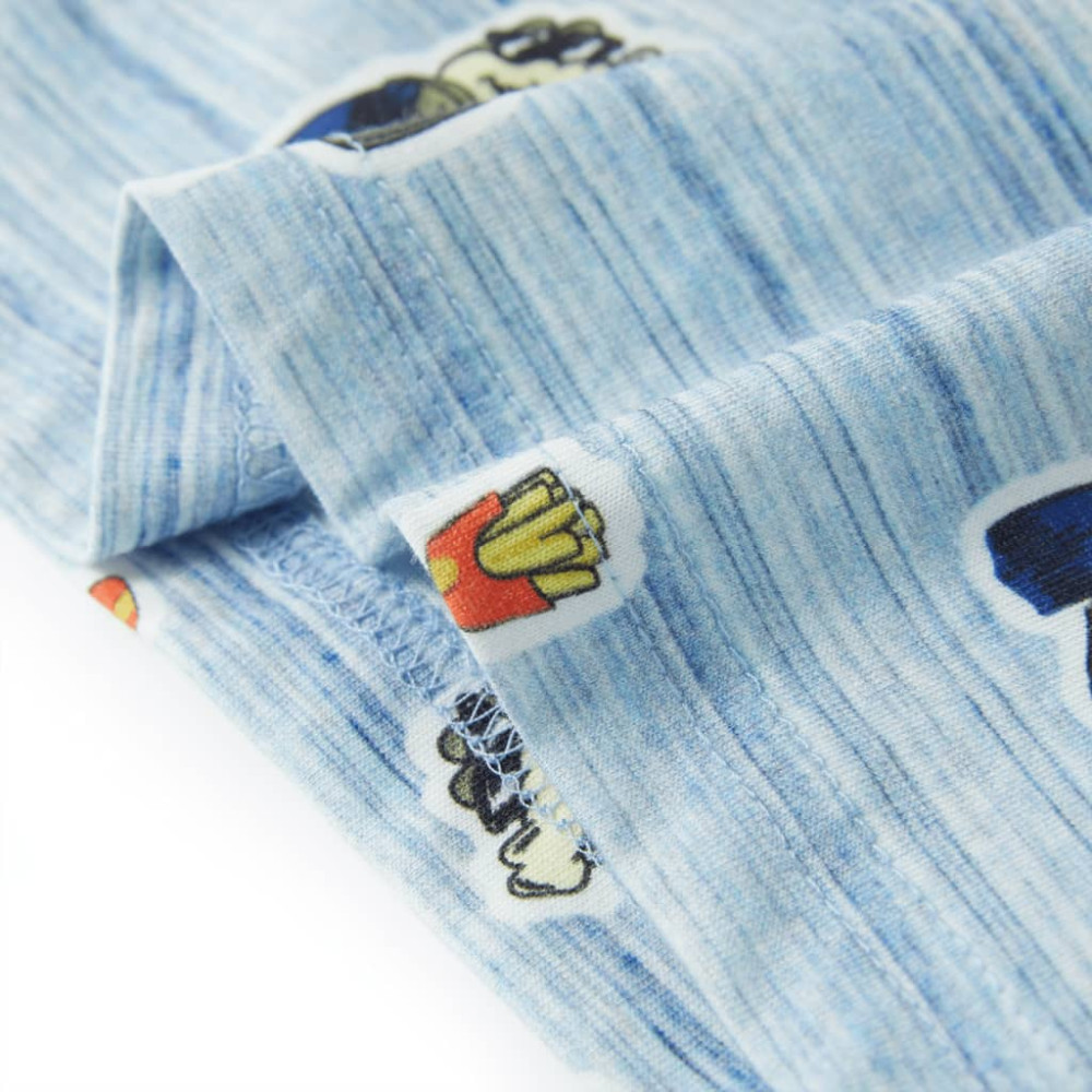 Produktbild för T-shirt för barn blandat blått 140