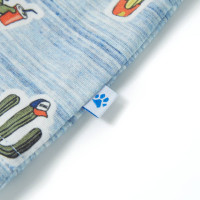 Produktbild för T-shirt för barn blandat blått 140
