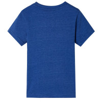 Produktbild för T-shirt för barn mörkblå melerad 116