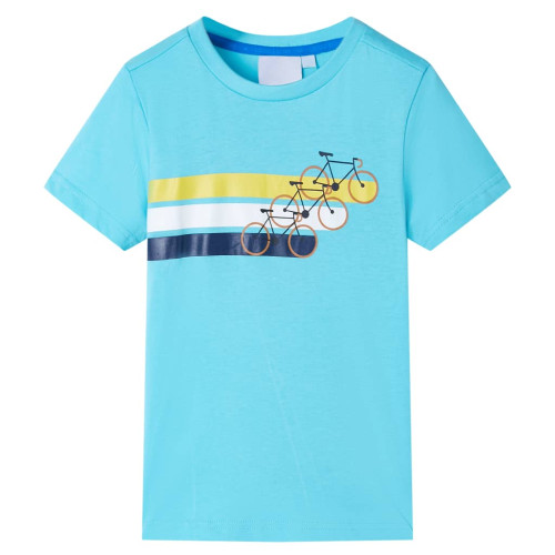 vidaXL T-shirt med korta ärmar för barn aqua 116