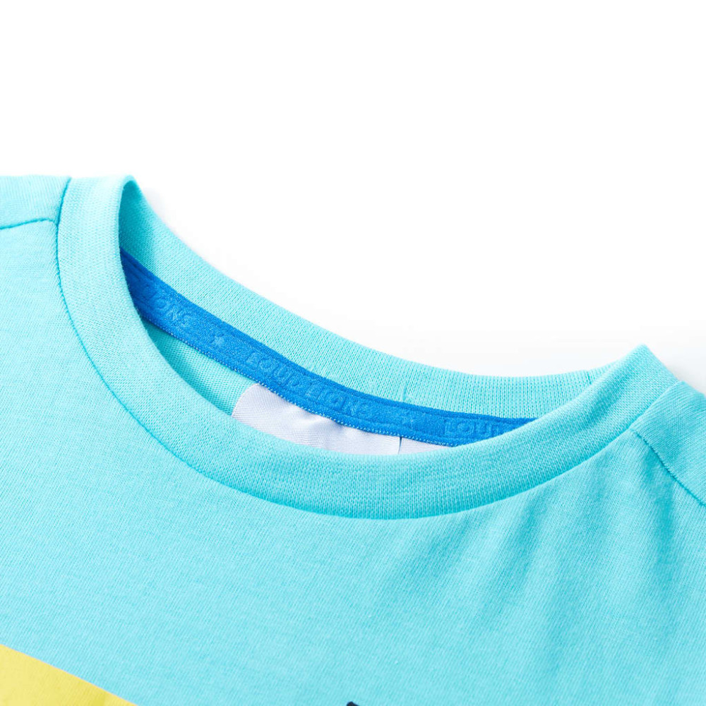Produktbild för T-shirt med korta ärmar för barn aqua 116