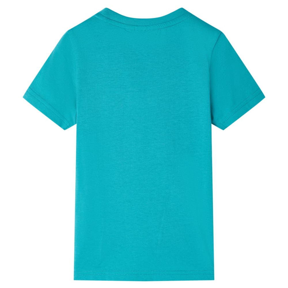 Produktbild för T-shirt med korta ärmar för barn mörk mintgrön 128