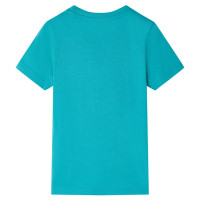 Produktbild för T-shirt med korta ärmar för barn mörk mintgrön 128