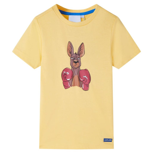 vidaXL T-shirt med korta ärmar för barn gul 92