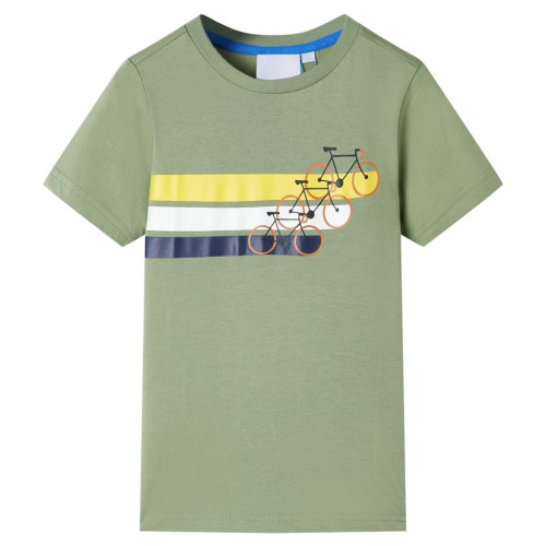 vidaXL T-shirt med korta ärmar för barn ljus khaki 116