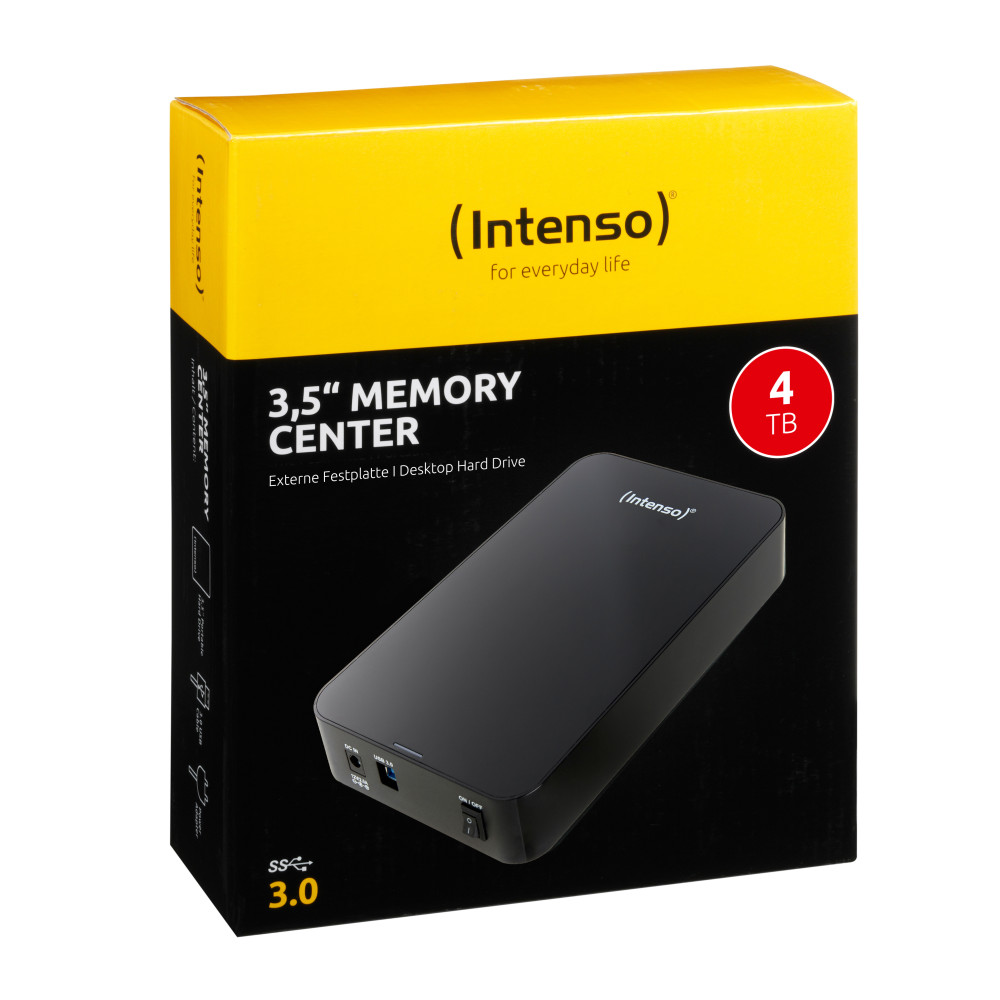 Produktbild för Intenso 3.5" Memory Center 4TB externa hårddiskar Svart