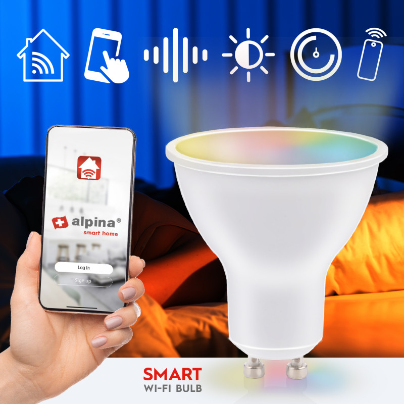 Produktbild för WiFi Smart GU10 LED RGBW 4,9W 400 lm