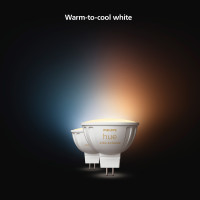 Produktbild för Hue White Ambiance GU5.3 MR16 12V 400lm 2-pack