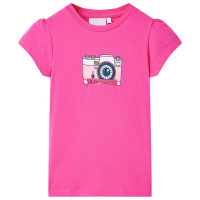 Produktbild för T-shirt för barn mörk rosa 92