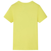 Produktbild för T-shirt med korta ärmar för barn gul 116