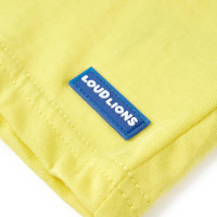 Produktbild för T-shirt med korta ärmar för barn gul 116