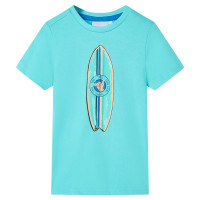 Produktbild för T-shirt med korta ärmar för barn aqua 104
