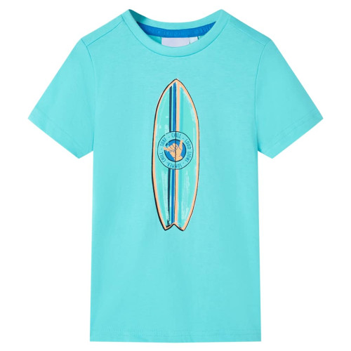 vidaXL T-shirt med korta ärmar för barn aqua 104
