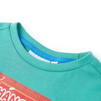 Produktbild för T-shirt med korta ärmar för barn mörk mintgrön 128