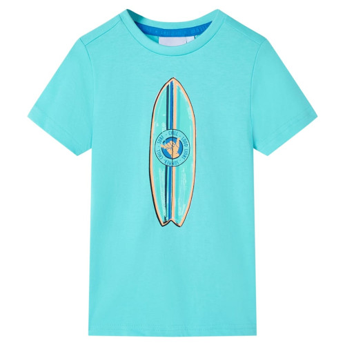 vidaXL T-shirt med korta ärmar för barn aqua 128