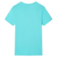 Produktbild för T-shirt med korta ärmar för barn aqua 128