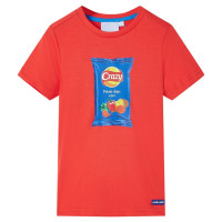 Produktbild för T-shirt med korta ärmar för barn röd 140