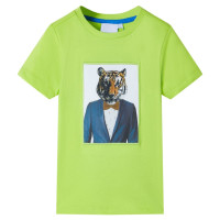 Produktbild för T-shirt med korta ärmar för barn limegrön 140