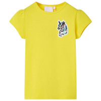 Produktbild för T-shirt för barn stark gul 104