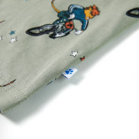 Produktbild för Barnpyjamas med korta ärmar ljus khaki 104