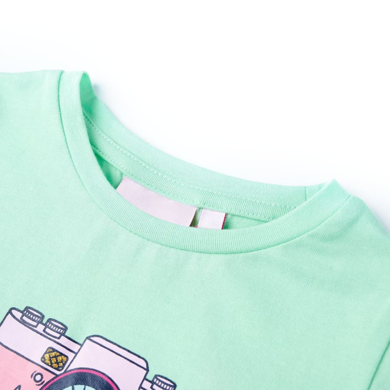 Produktbild för T-shirt för barn stark grön 128
