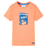 Miniatyr av produktbild för T-shirt med korta ärmar för barn neonorange 128
