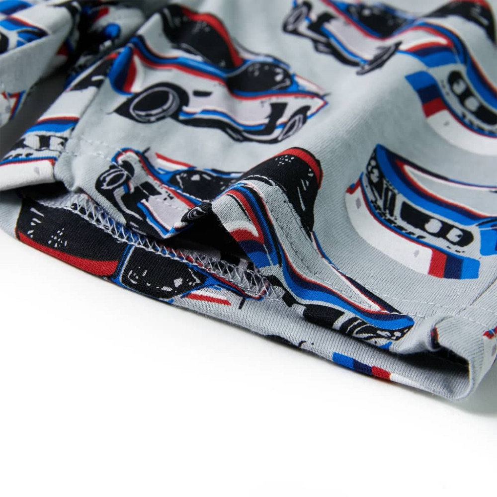 Produktbild för Barnpyjamas med korta ärmar för barn grå 116