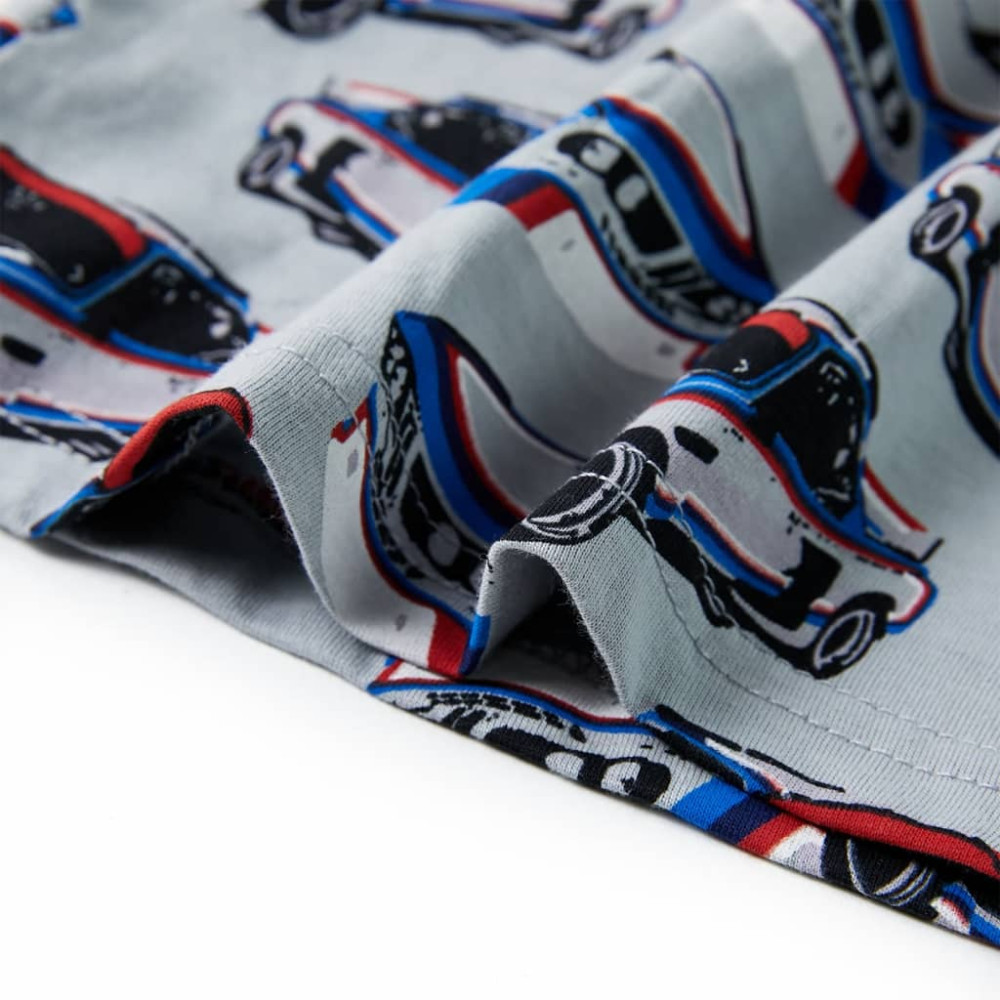 Produktbild för Barnpyjamas med korta ärmar för barn grå 116