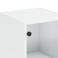 Miniatyr av produktbild för Högskåp med glasdörrar vit 35x37x142 cm