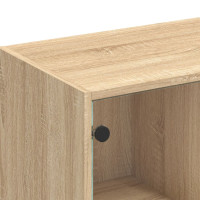 Produktbild för Bokhylla med dörrar sonoma-ek 136x37x109 cm konstruerat trä