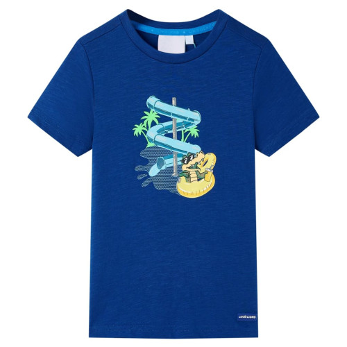 vidaXL T-shirt för barn mörkgrå 128